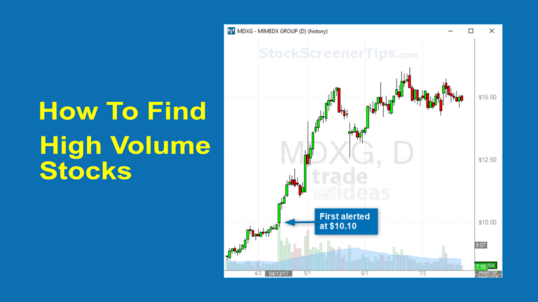 How to find high volume stocks